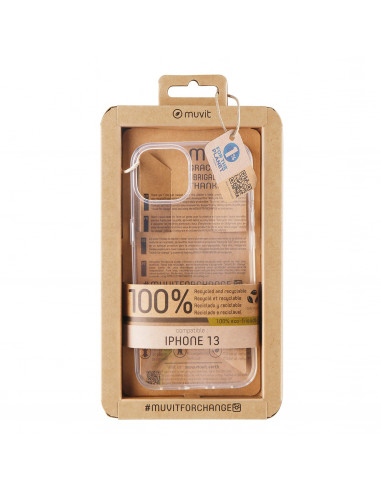 muvit for change funda recycletek compatible con Apple iPhone 13 Pro Max  negra