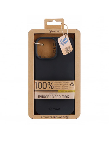 muvit for change funda recycletek compatible con Apple iPhone 13 Pro Max  negra