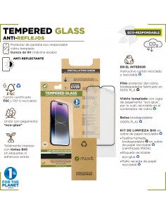 muvit protector pantalla compatible con Apple iPhone 8 Plus/7 Plus vidrio  templado plano