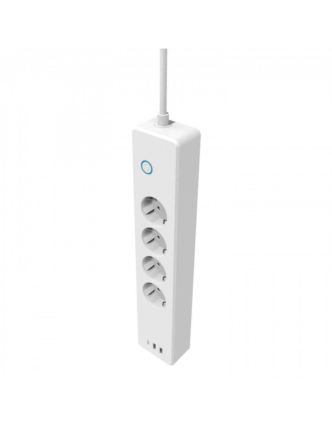 muvit iO Regleta Wifi con 4 tomas de corriente, 2 puertos USSB QC3.0 (18W)  1 puerto Tipo C PD (20W) y monitor de energía